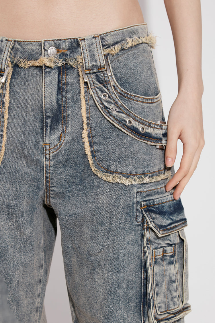 MISBHV X Esther Yu Sunset Denim Raver Cargos