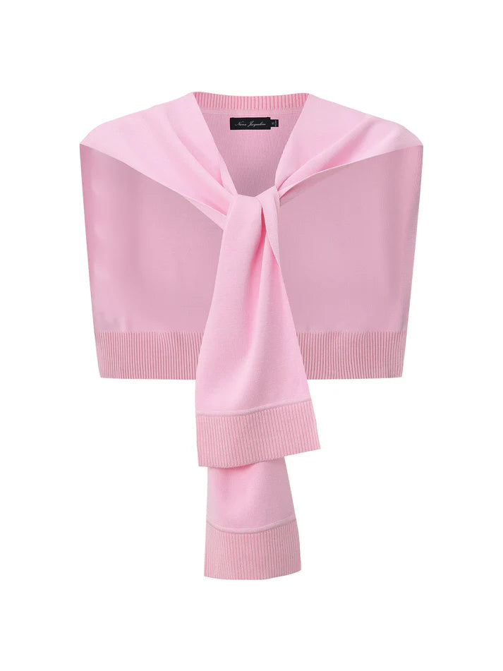 Ava Minimal Pink Knit Shawl