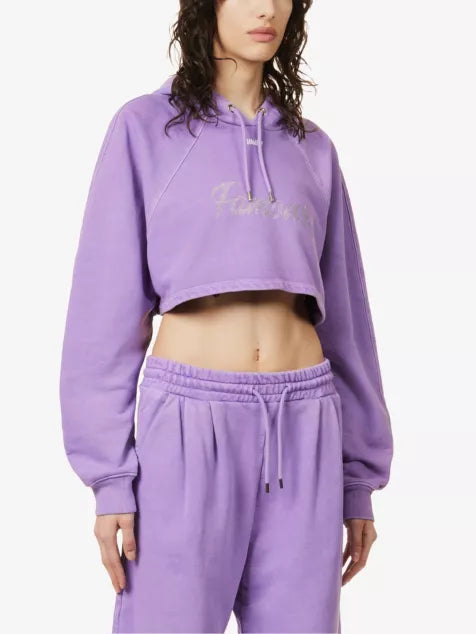 Mini Hooded Crystal Embellished Sweatshirt
