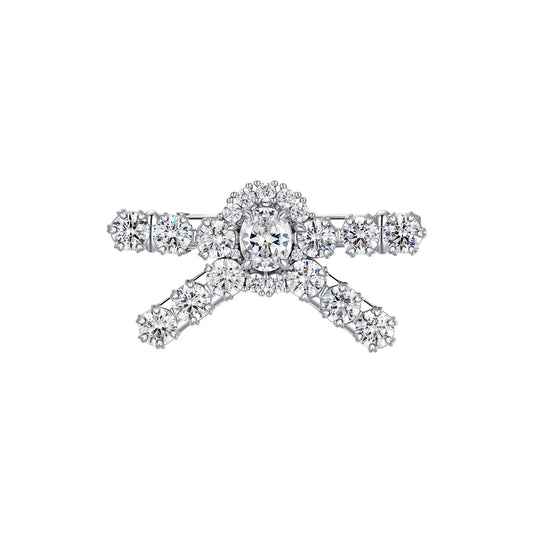 YVMIN X SHUSHUTONG / Pave Gemstone Bow Hair Pin