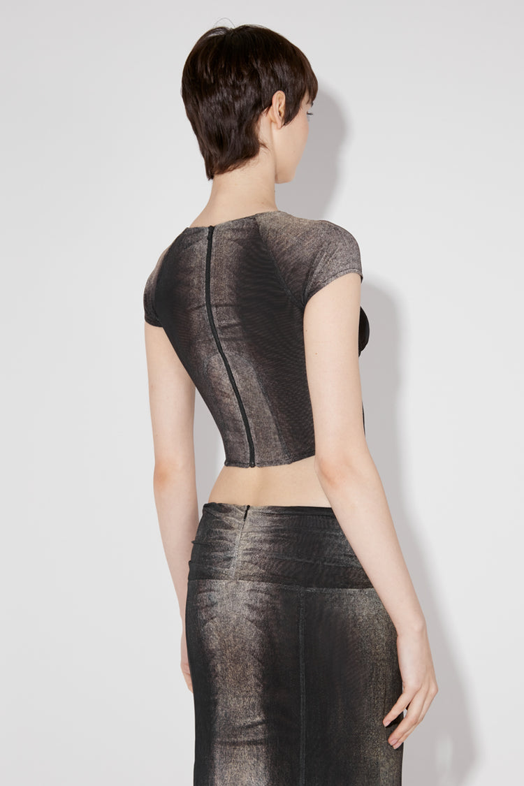 MISBHV X Esther Yu Golden Hour Mesh Corset