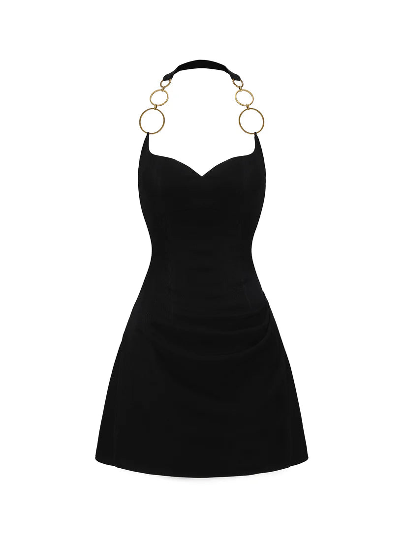 Amira Dress - Check Flowers
