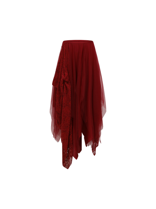 Ruby Lace Skirt In Gauze