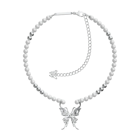 Liquefied Butterfly Pearl Necklace