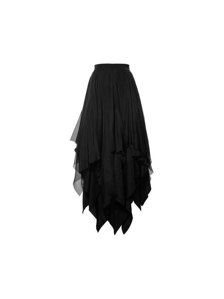 Black Interlaced Cutting Skirt