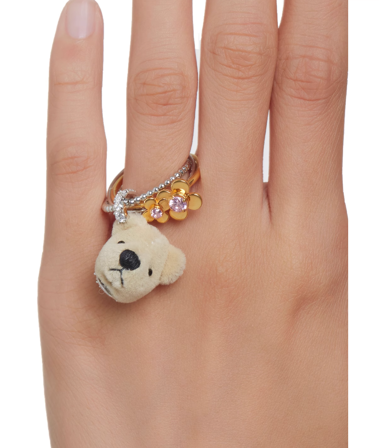 Bear Head Flower Ring