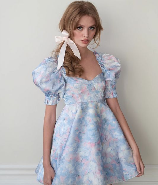 Monet-inspired Floral Mini Dress