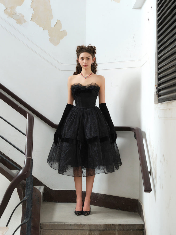 Twilight Black Tiered Dress