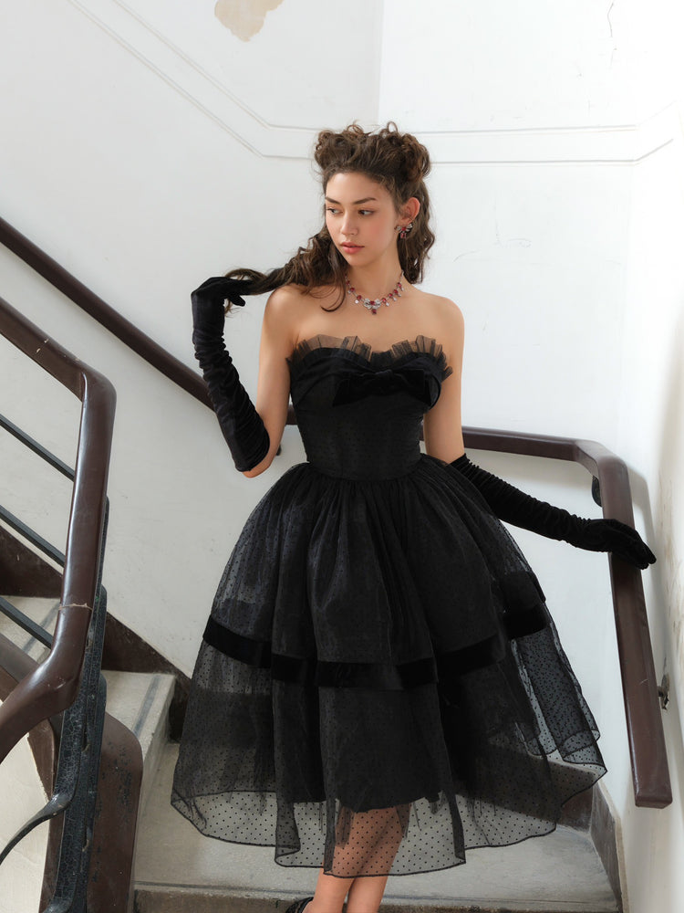 Twilight Black Tiered Dress