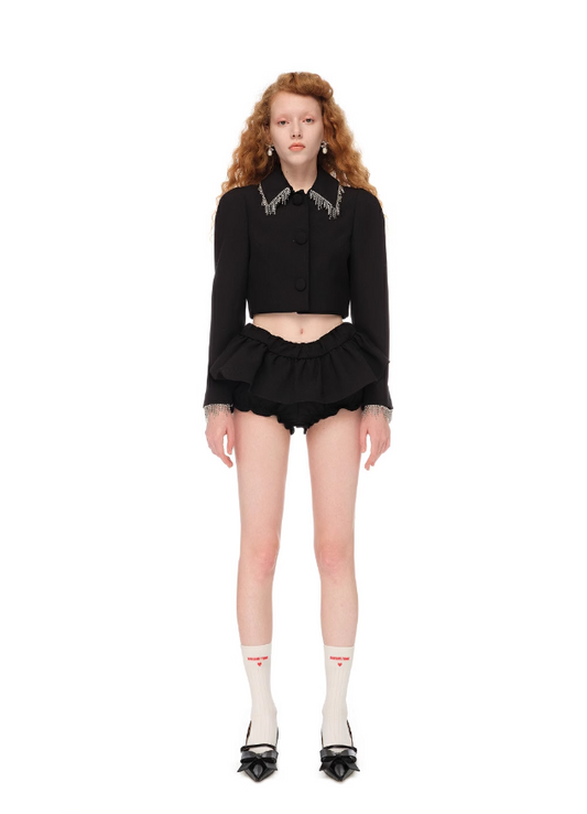 Black Double Layer Shorts