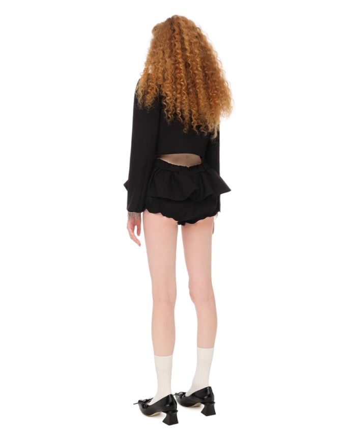 Black Double Layer Shorts