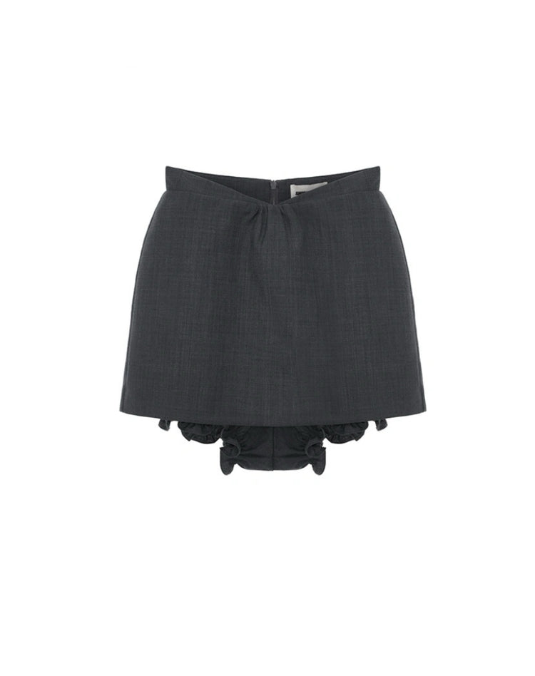 Double-layered Mini Skirt