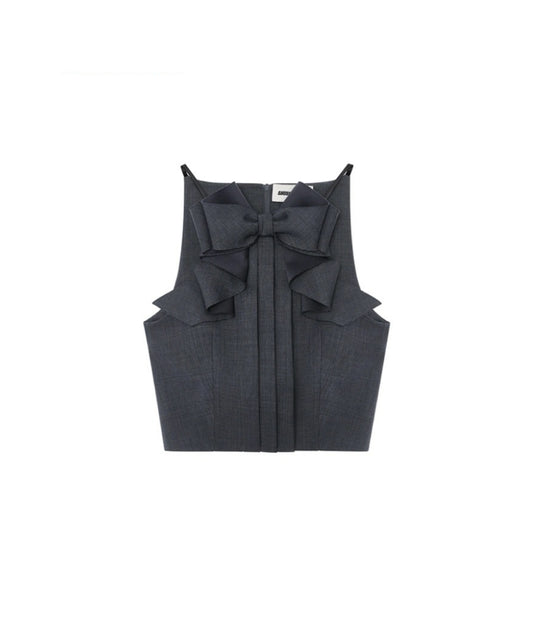 Gray 3D Bow Camisole