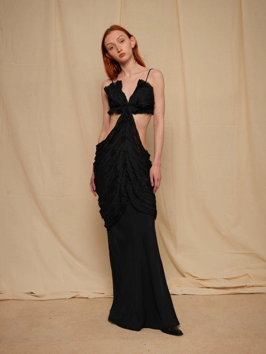 Black-Couloured Bra Dress Suit