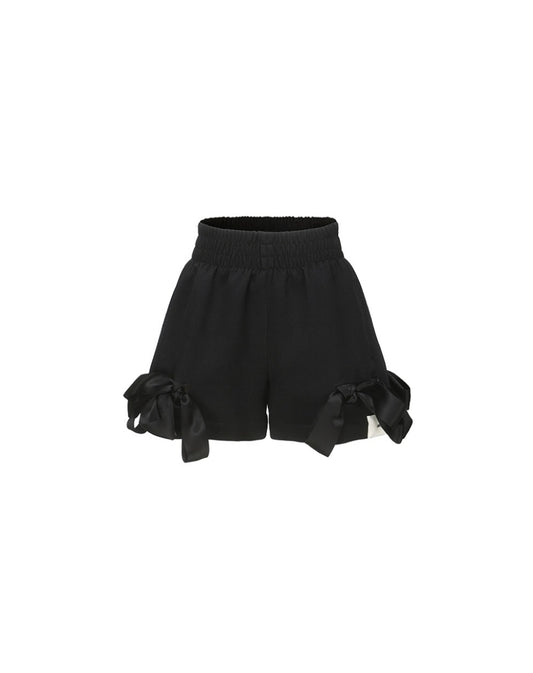 Imitation Wool Butterfly-knot Shorts