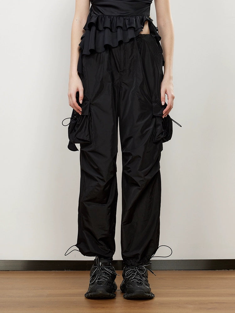 Parachute Drawstring Casual Trousers