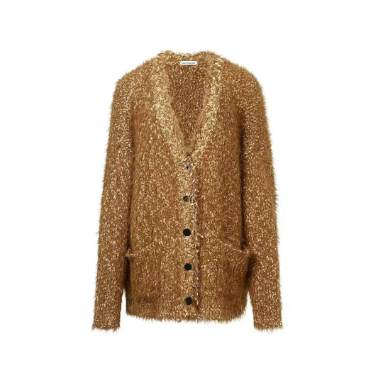 Maillard Brown Wheat Ear Fringe Cardigan