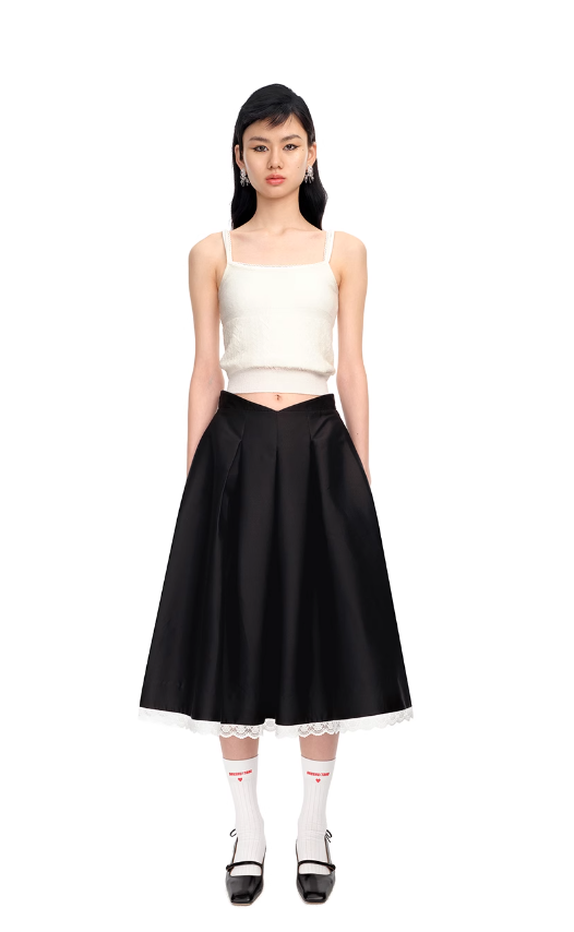 Pleated Midi Skirt