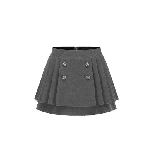 Academy-style A-line Pleated Skirt