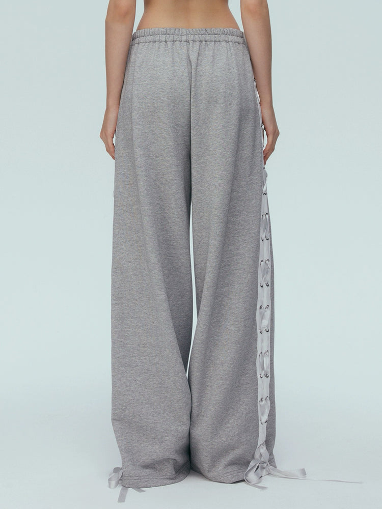 Side Ribbon Loose Fit Sweatpants