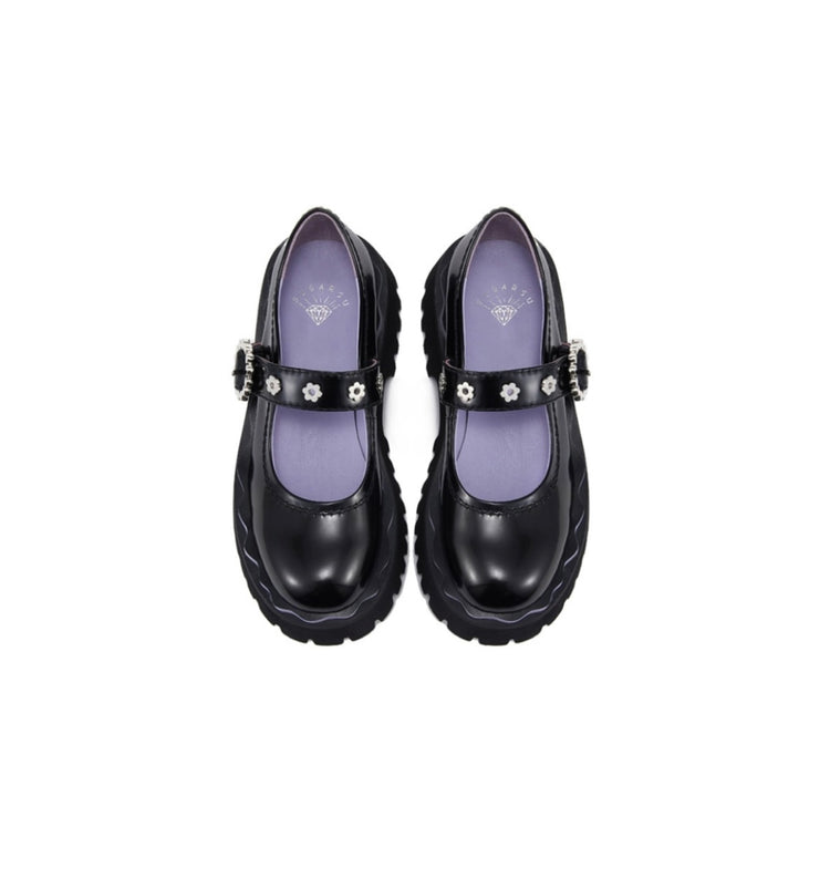 JK Style Thick-soled Mary Jane Leather Shoes