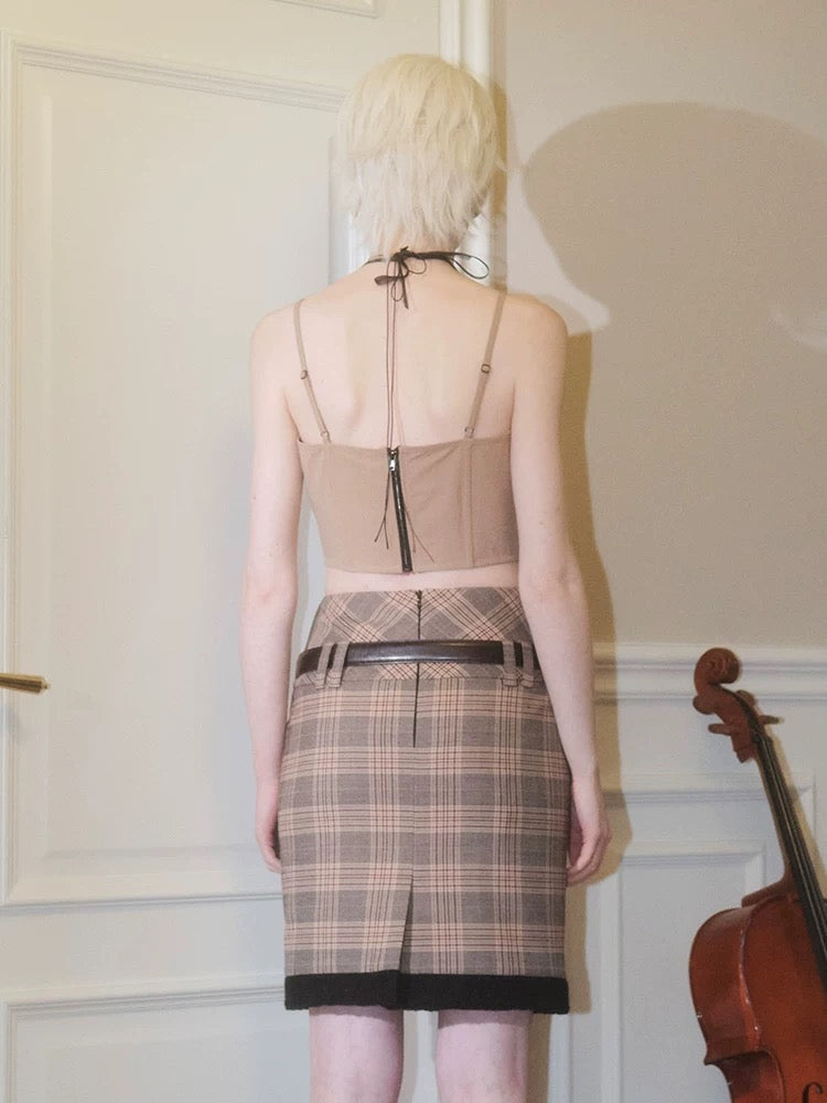 Black Tulle and Cinnamon Deconstructed Camisole