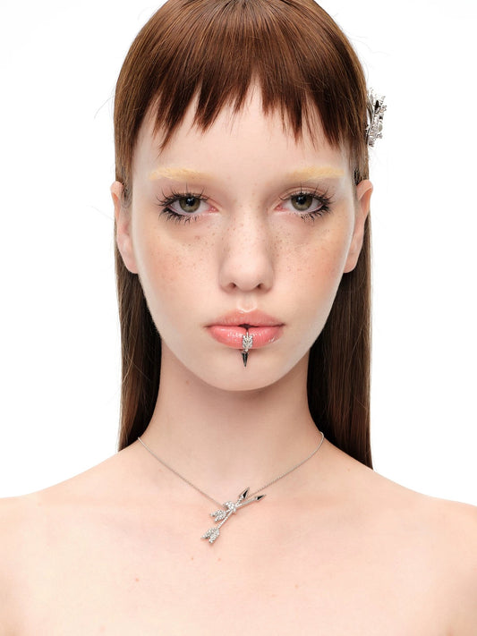 YVMIN X SHUSHUTONG / Double Arrow Pave Necklace