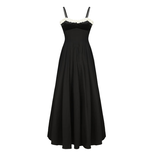 Box Pleats Volume Maxi Dress