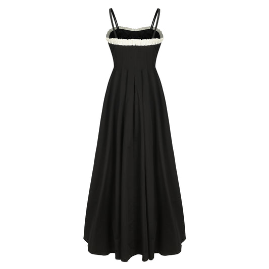 Box Pleats Volume Maxi Dress