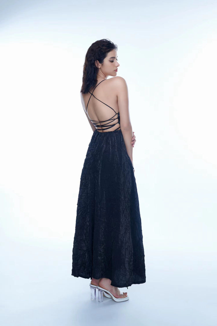 Backless Sparkling Slip Long Dress