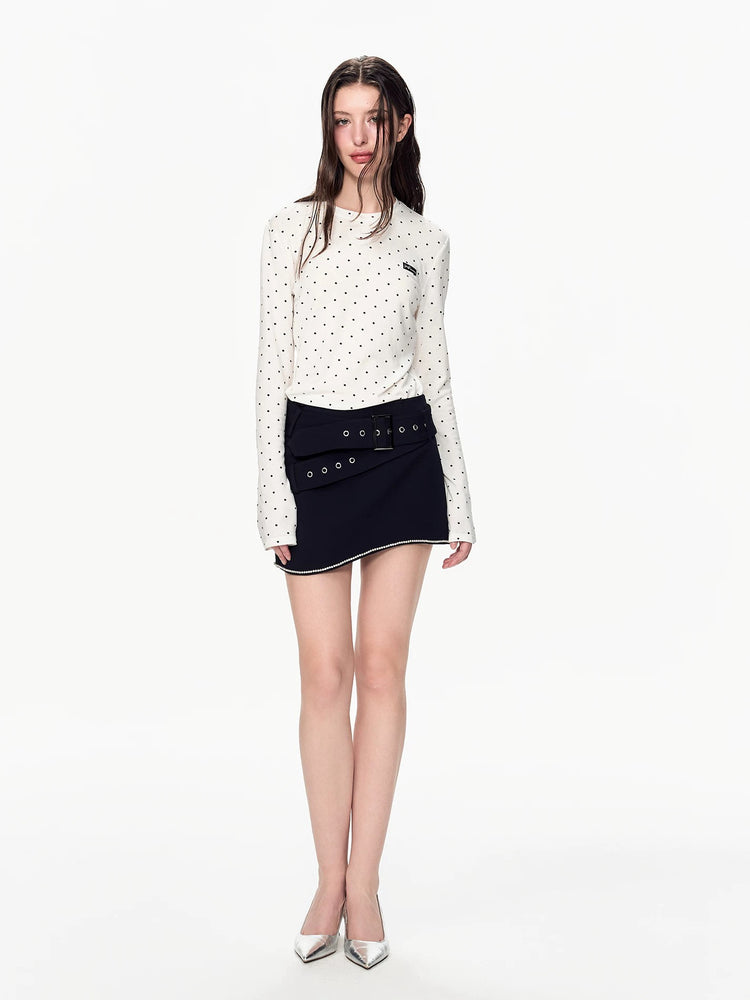 Polka Dot Long-sleeve Top