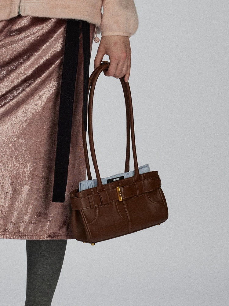 Double-Waistband Belt Shoulder Bag