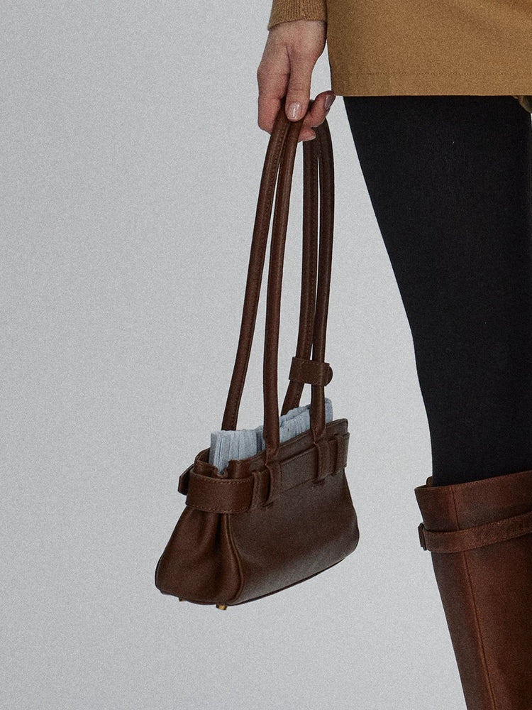 Double-Waistband Belt Shoulder Bag
