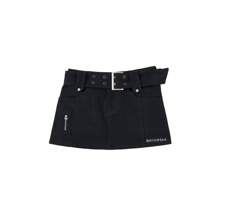 Black Cat - Stretch Denim Skirt