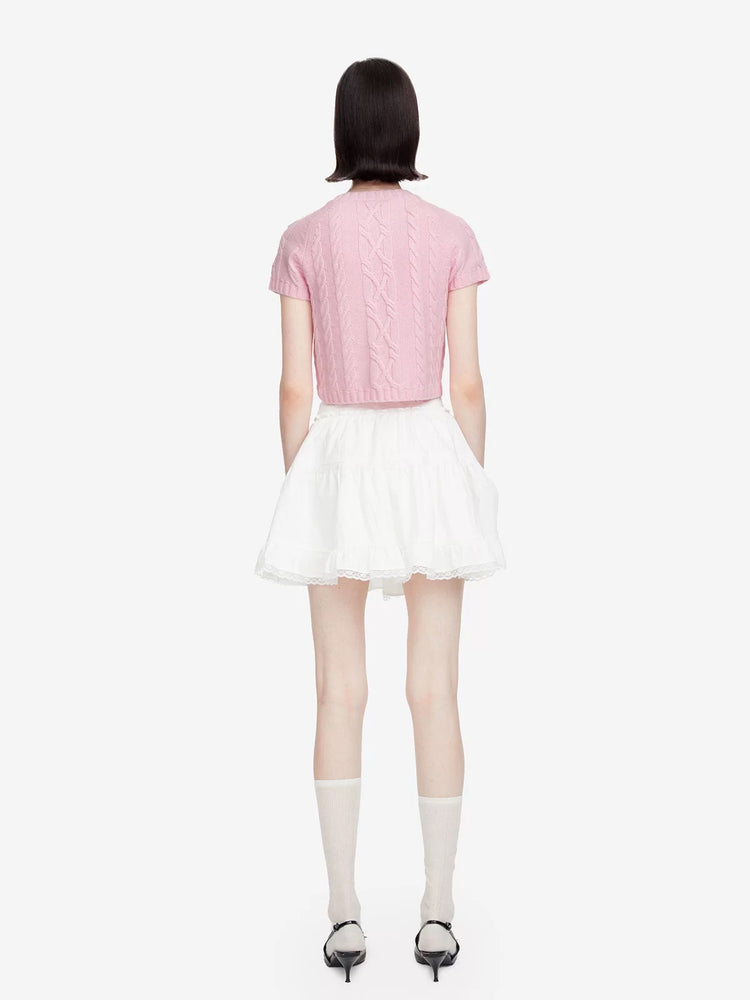 White Lace Puffy Skirt