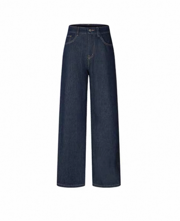 Butterfly Bow Print Loose Wide-leg Jeans