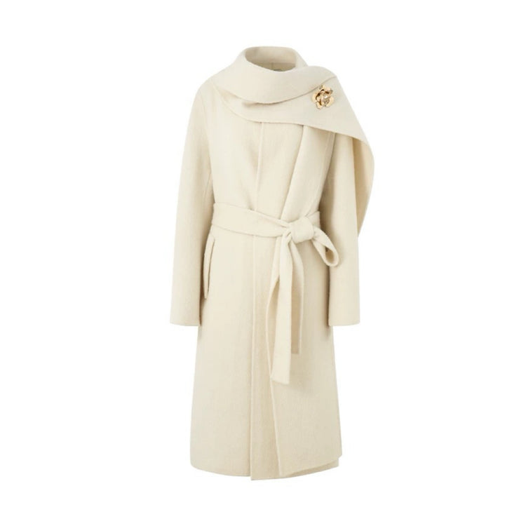 Scarf Shawl Metallic Floral Embellishments Coat