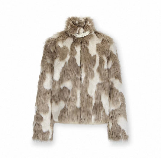Distressed - Eco-Friendly Faux Rabbit Fur Coat