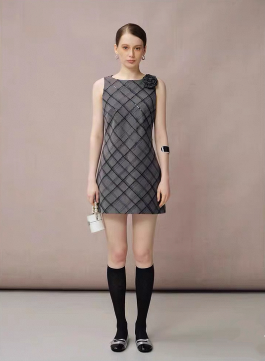 Plaid Vest-Style Dress