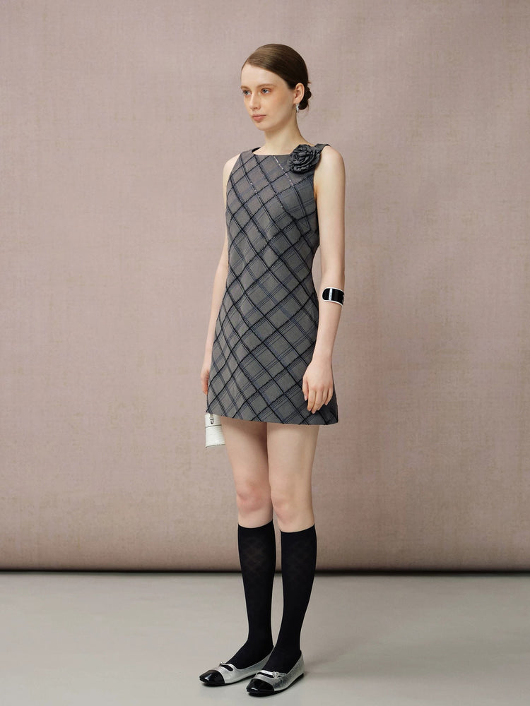 Plaid Vest-Style Dress