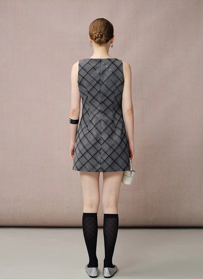 Plaid Vest-Style Dress