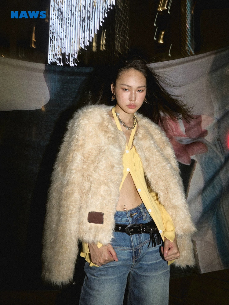 Marguerite - Tiglado Lamb Curly Fur Coat