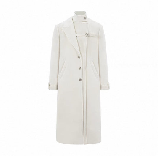 Snowy Wool Overcoat