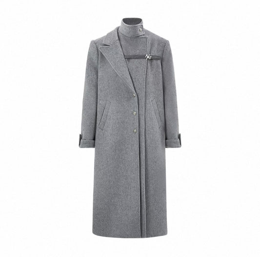 Snowy Wool Overcoat