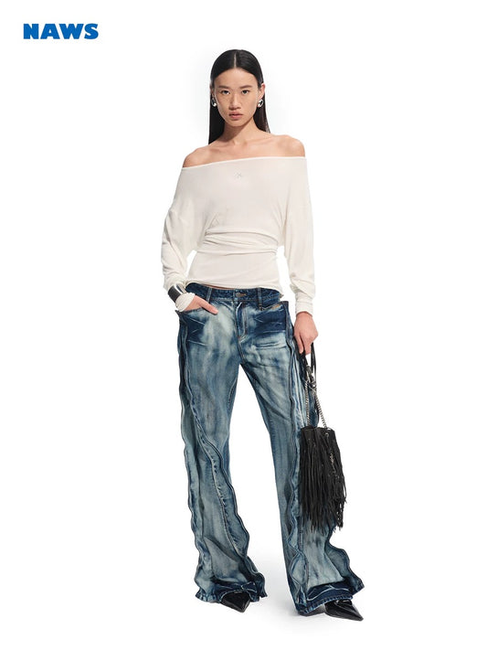 +5cm Volcano Straight-Leg Jeans