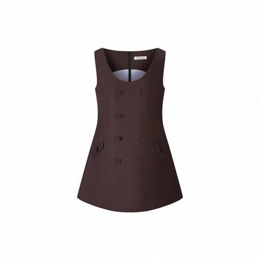Double-breasted Oversized Babydoll Dress
