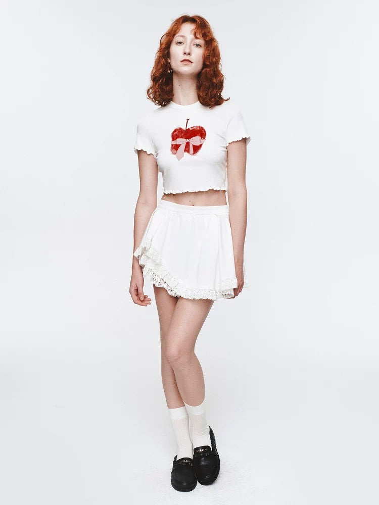 Apple Bow Print Tee