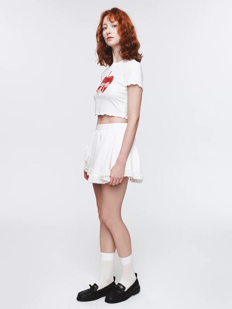 Apple Bow Print Tee