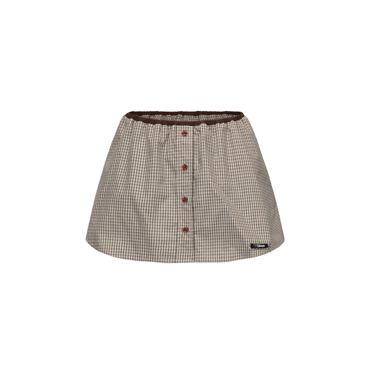 Plaid Deconstructed Mini Skirt