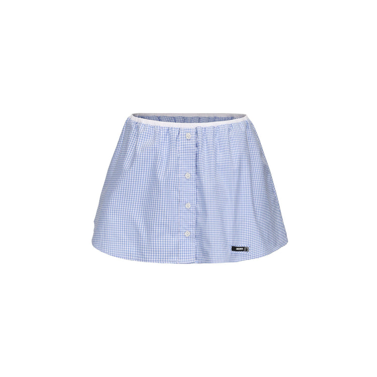 Plaid Deconstructed Mini Skirt